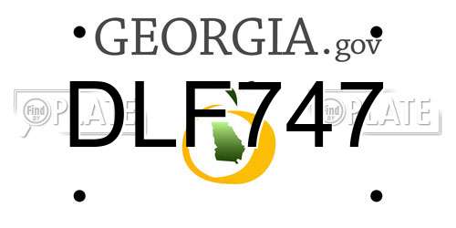 DLF747 Georgia License Plate