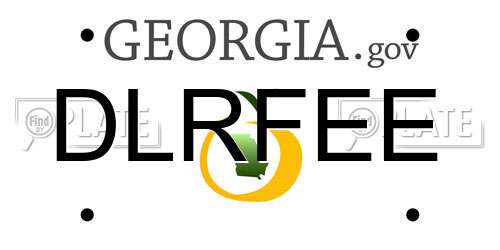 DLRFEE Georgia License Plate