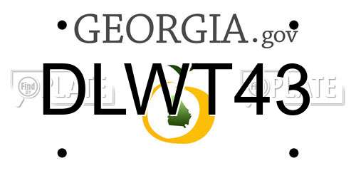 DLWT43 Georgia License Plate