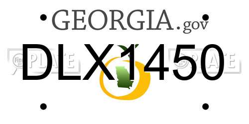 DLX1450 Georgia License Plate