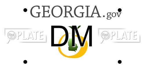 DM Georgia License Plate