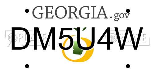 DM5U4W Georgia License Plate