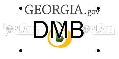 DMB Georgia License Plate