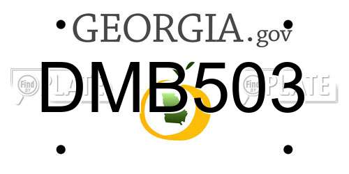 DMB503 Georgia License Plate