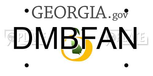 DMBFAN Georgia License Plate