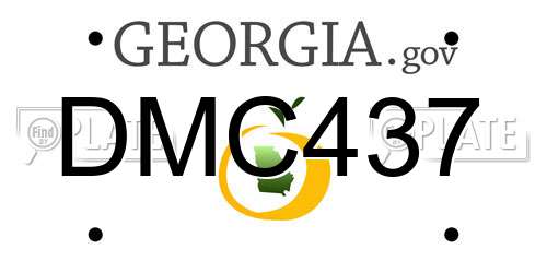 DMC437 Georgia License Plate