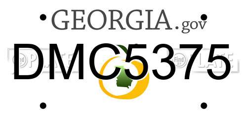 DMC5375 Georgia License Plate