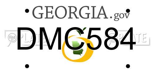 DMC584 Georgia License Plate