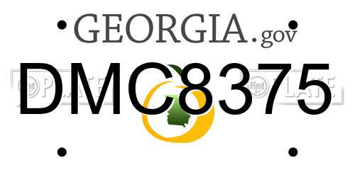 DMC8375 Georgia License Plate