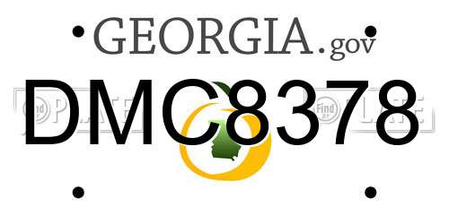 DMC8378 Georgia License Plate