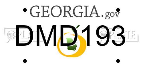 DMD193 Georgia License Plate
