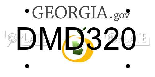 DMD320 Georgia License Plate