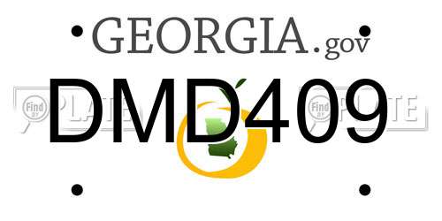 DMD409 Georgia License Plate