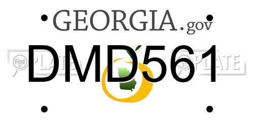 DMD561 Georgia License Plate