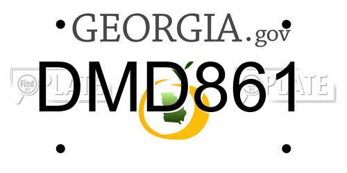 DMD861 Georgia License Plate