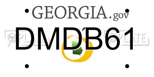 DMDB61 Georgia License Plate