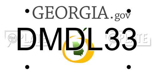 DMDL33 Georgia License Plate