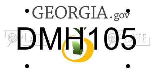 DMH105 Georgia License Plate