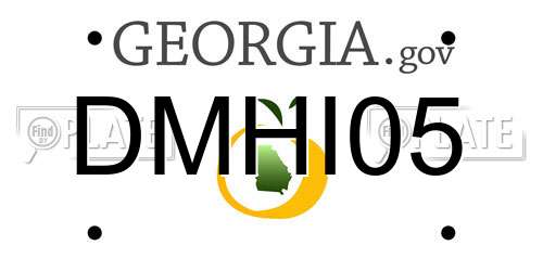 DMHI05 Georgia License Plate