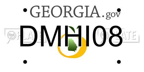 DMHI08 Georgia License Plate