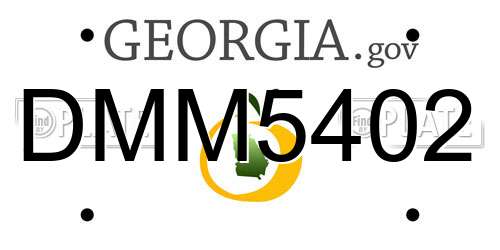 DMM5402 Georgia License Plate