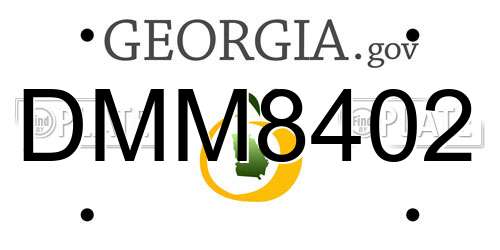 DMM8402 Georgia License Plate