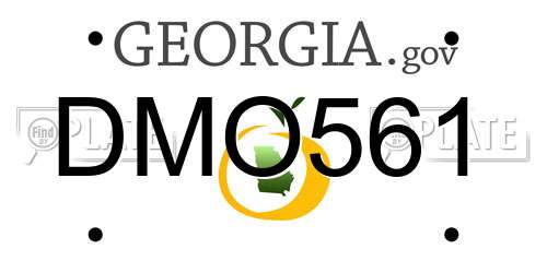DMO561 Georgia License Plate