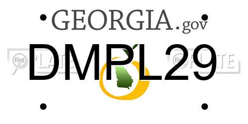 DMPL29 Georgia License Plate