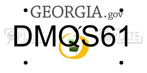 DMQS61 Georgia License Plate