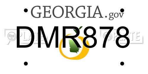 DMR878 Georgia License Plate