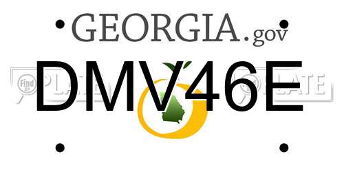 DMV46E Georgia License Plate