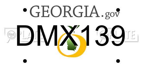 DMX139 Georgia License Plate