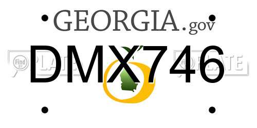 DMX746 Georgia License Plate