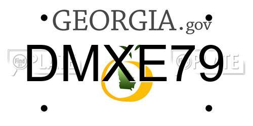 DMXE79 Georgia License Plate