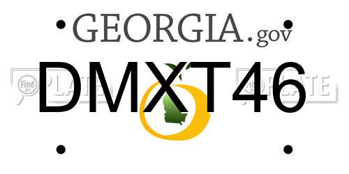 DMXT46 Georgia License Plate