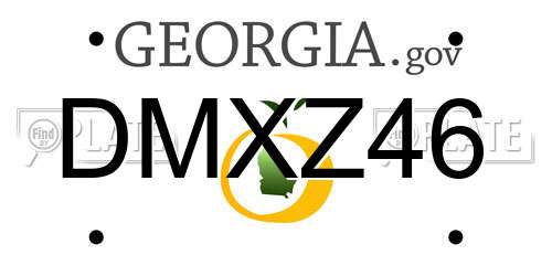 DMXZ46 Georgia License Plate