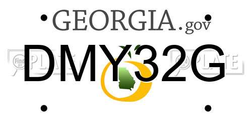 DMY32G Georgia License Plate