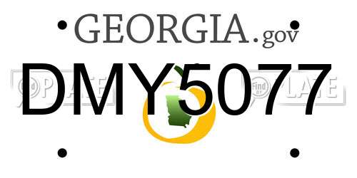DMY5077 Georgia License Plate