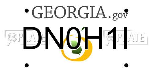DN0H1I Georgia License Plate