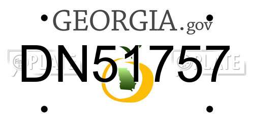 DN51757 Georgia License Plate