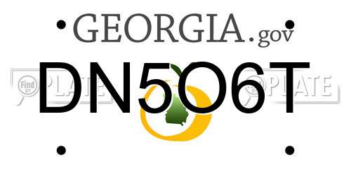 DN5O6T Georgia License Plate