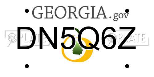 DN5Q6Z Georgia License Plate