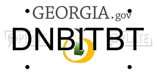 DNBITBT Georgia License Plate