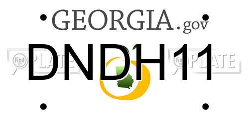 DNDH11 Georgia License Plate