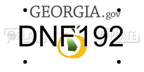 DNF192 Georgia License Plate