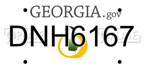 DNH6167 Georgia License Plate
