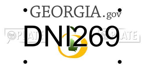 DNI269 Georgia License Plate