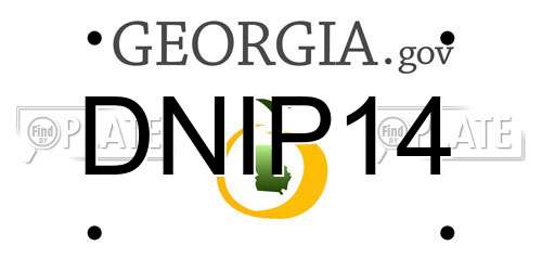 DNIP14 Georgia License Plate