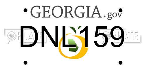 DNL159 Georgia License Plate