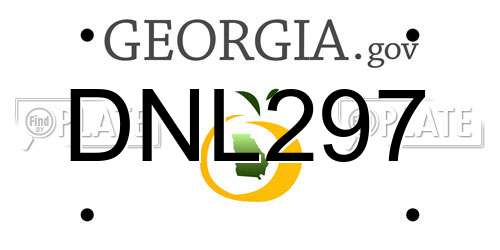 DNL297 Georgia License Plate